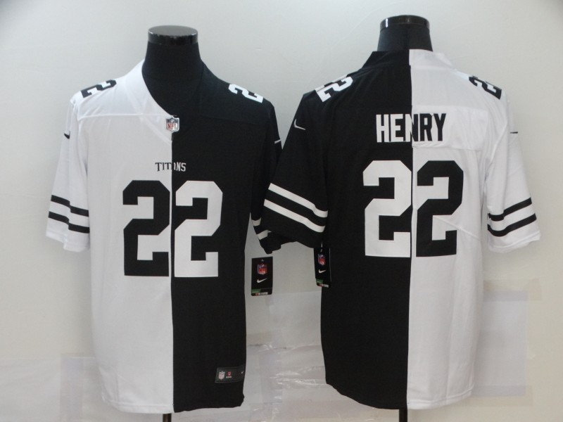 Men's Tennessee Titans Derrick Henry #22 Black/White Jersey